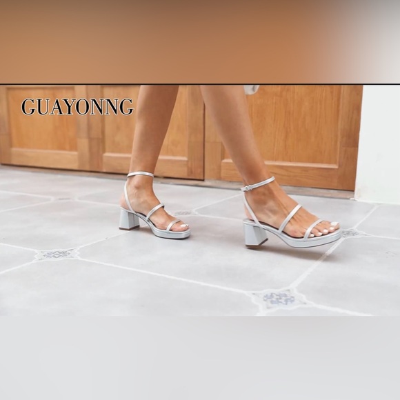 Guayonng Women’s Sling Back Chunky Block Heel Dress Shoe Size: 10 NWT - Picture 6 of 13